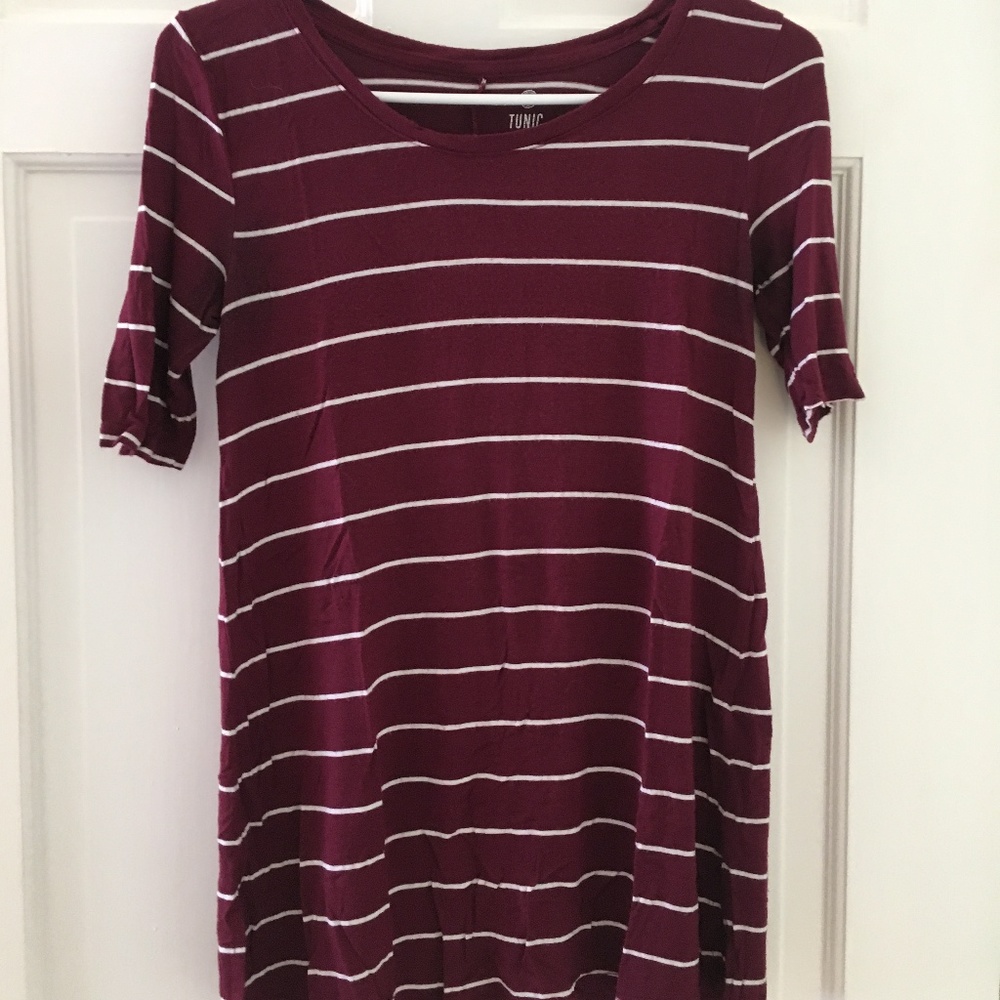 SO Maroon Striped Tunic